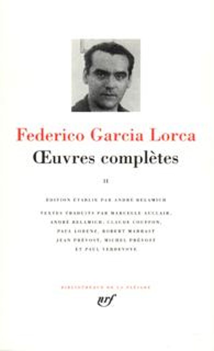 Couverture du livre « OEUVRES COMPLETES - VOL02 » de Garcia Lorca F., librairie Les Contes Infusés à Corte