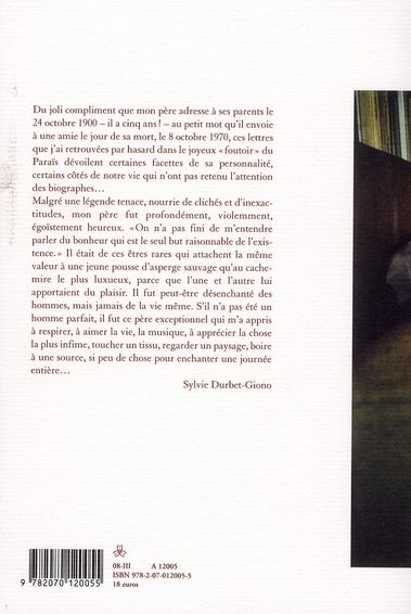 Quatrième de couverture de « J'ai ce que j'ai donné »