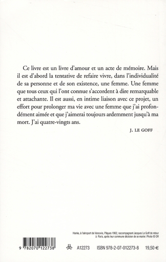 Quatrième de couverture de « Avec Hanka »