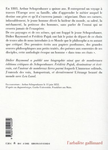 Quatrième de couverture de « Schopenhauer dans tous ses états »