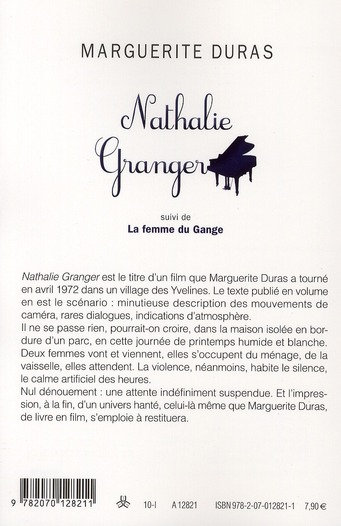 Quatrième de couverture de « Nathalie Granger »