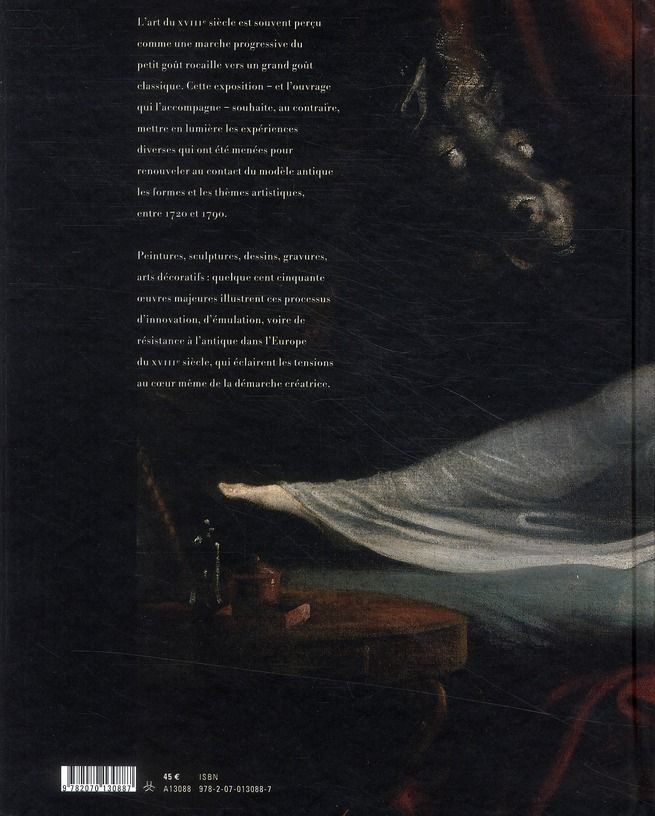 Quatrième de couverture de « L'ANTIQUITE REVEE - INNOVATIONS ET RESISTANCES AU XVIII SIECLE »