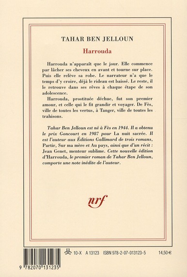 Quatrième de couverture de « Harrouda : roman »
