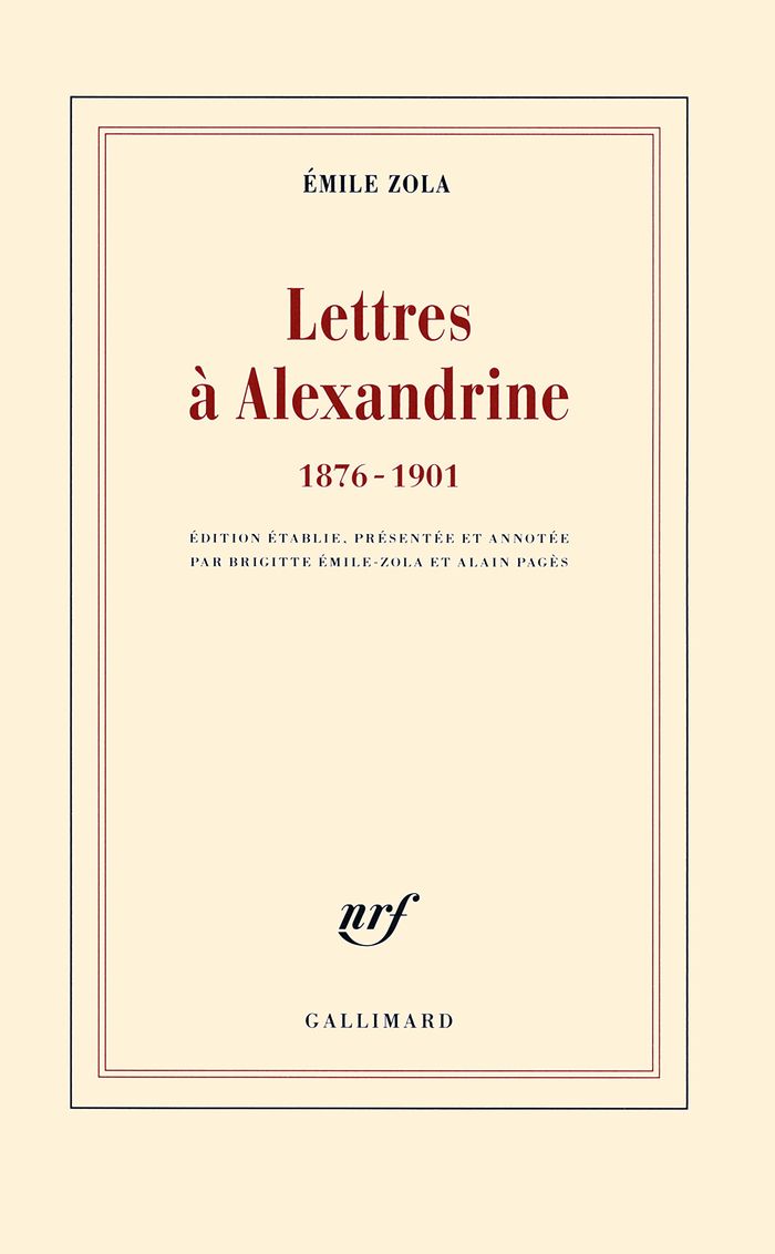 Couverture du livre « Lettres à Alexandrine : 1876-1901 » de Émile Zola, librairie Les Contes Infusés à Corte