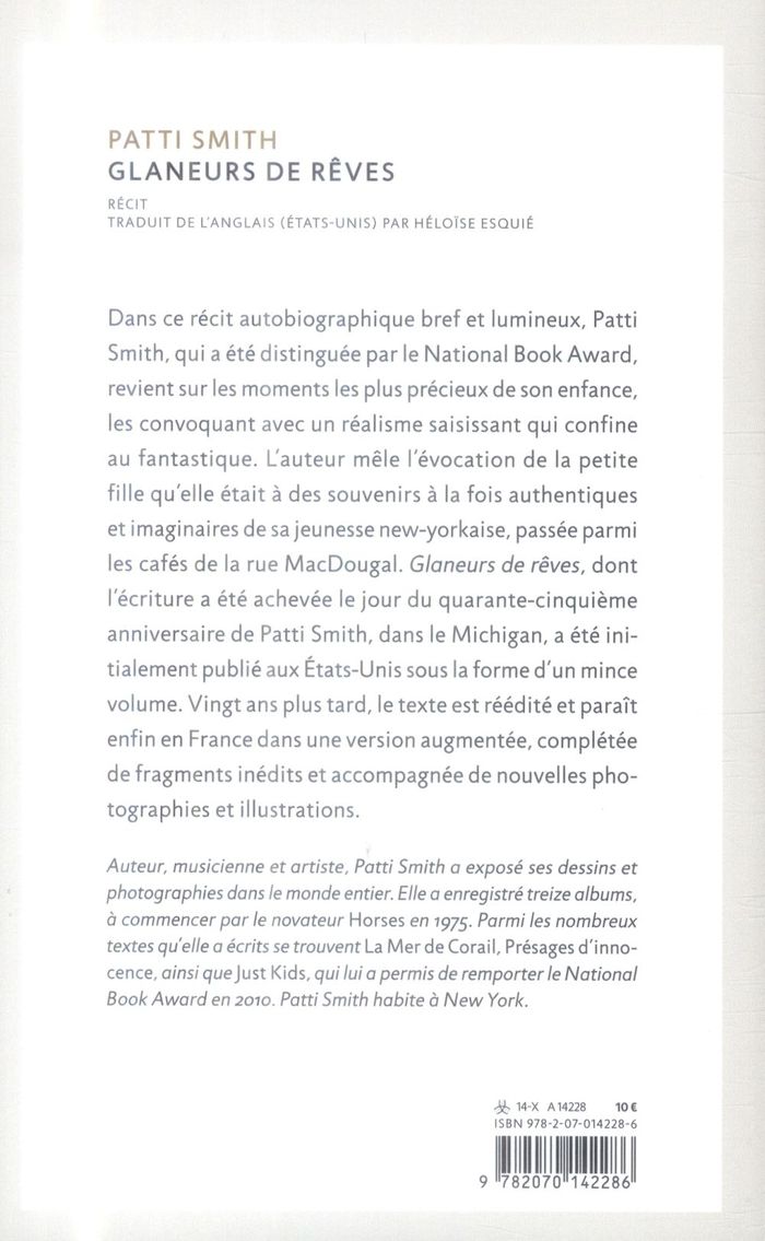 Quatrième de couverture de « Glaneurs de rêves : récit »