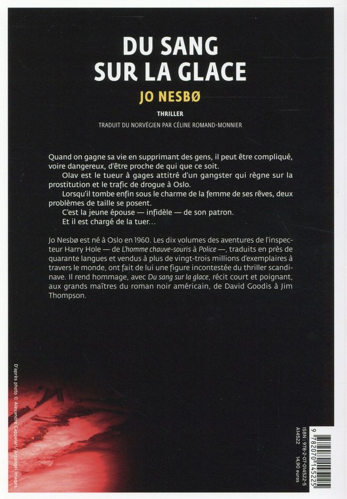 Quatrième de couverture de « Du sang sur la glace »