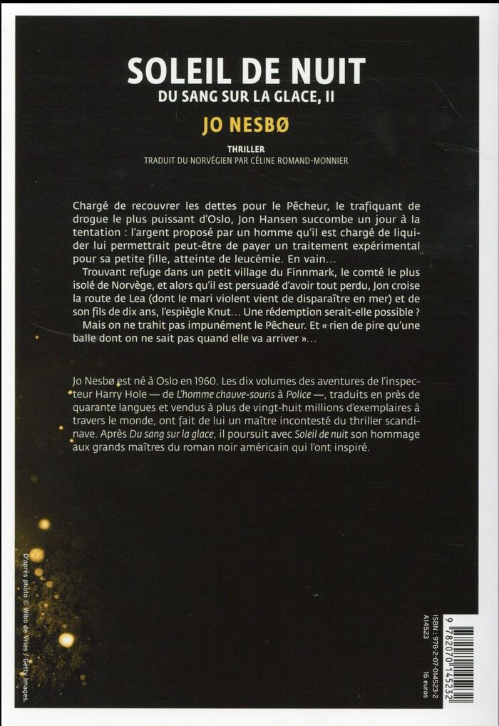 Quatrième de couverture de « Soleil de nuit »
