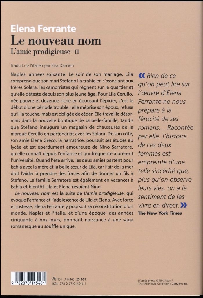 Quatrième de couverture de « Le nouveau nom : roman »
