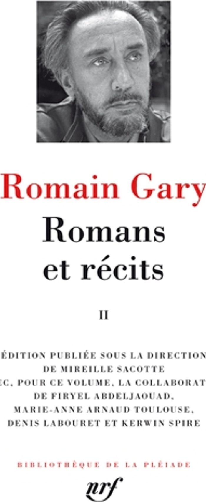 Couverture du livre « Romans et récits » de Romain Gary, librairie Les Contes Infusés à Corte