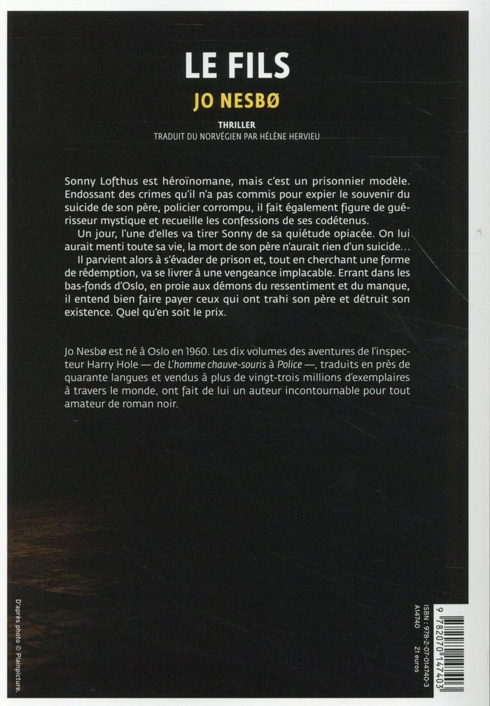 Quatrième de couverture de « Le fils »