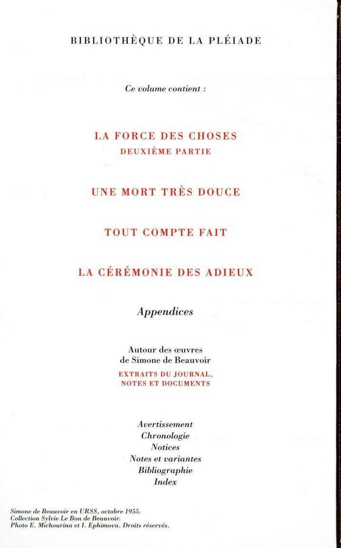 Quatrième de couverture de « Mémoires »