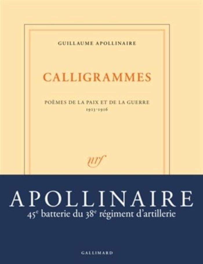 Couverture du livre « CALLIGRAMMES - POEMES DE LA PAIX ET DE LA GUERRE 1913-1916 » de Guillaum Apollinaire, librairie Les Contes Infusés à Corte