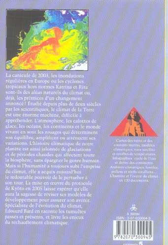 Quatrième de couverture de « L'HOMME ET LE CLIMAT - UNE LIAISON DANGEREUSE »