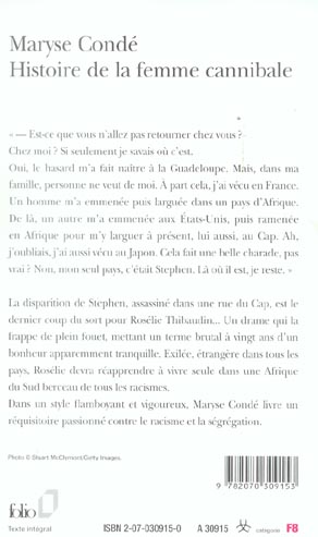 Quatrième de couverture de « HISTOIRE DE LA FEMME CANNIBALE »
