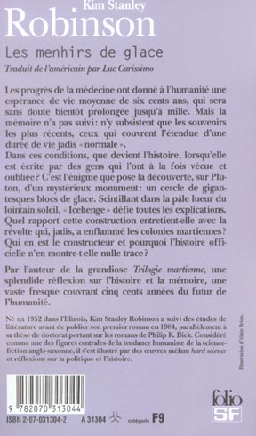 Quatrième de couverture de « LES MENHIRS DE GLACE »