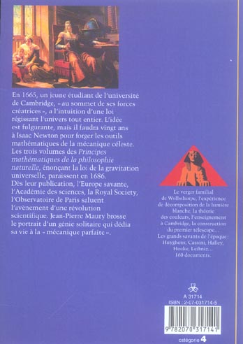 Quatrième de couverture de « NEWTON ET LA MECANIQUE CELESTE »