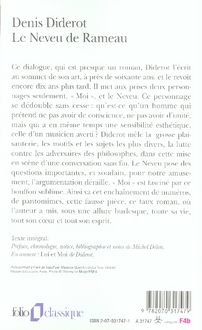 Quatrième de couverture de « LE NEVEU DE RAMEAU »