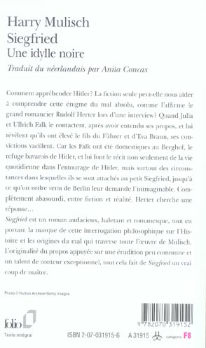 Quatrième de couverture de « SIEGFRIED - UNE IDYLLE NOIRE »