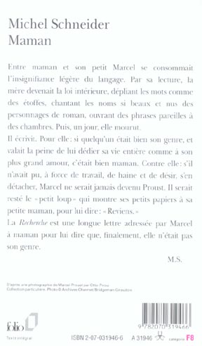 Quatrième de couverture de « MAMAN »