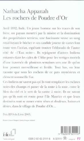 Quatrième de couverture de « Les rochers de Poudre d'Or »
