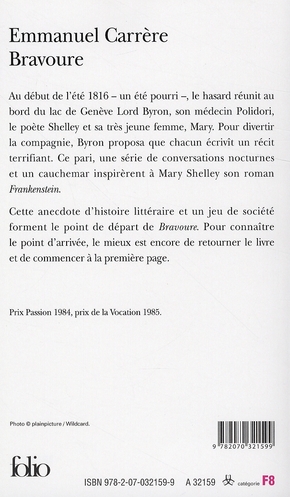Quatrième de couverture de « Bravoure »