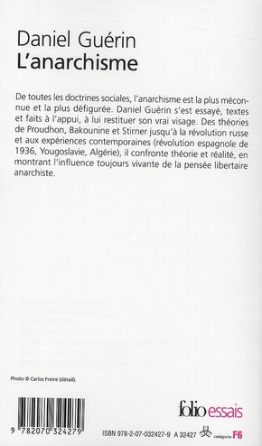 Quatrième de couverture de « L'ANARCHISME / ANARCHISME ET MARXISME - DE LA DOCTRINE A L'ACTION »