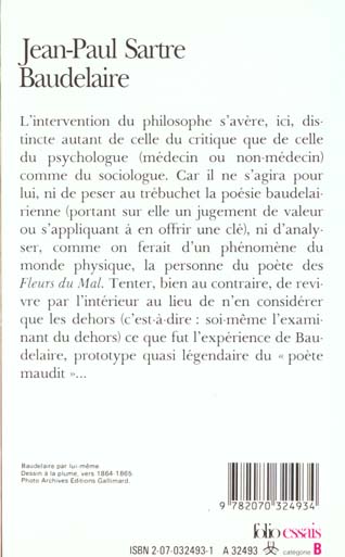 Quatrième de couverture de « BAUDELAIRE »