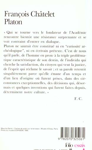 Quatrième de couverture de « PLATON »
