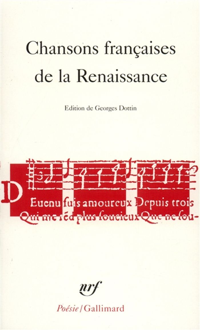 Couverture du livre « CHANSONS FRANCAISES DE LA RENAISSANCE », librairie Les Contes Infusés à Corte