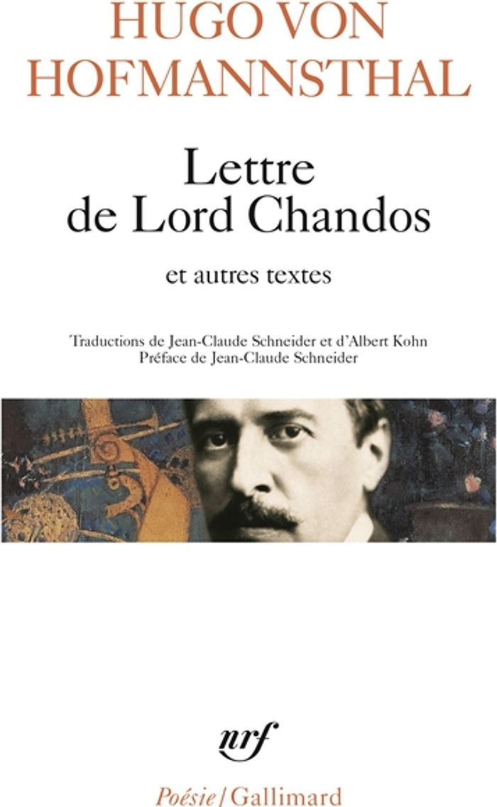 Couverture du livre « LETTRE DE LORD CHANDOS ET AUTRES TEXTES SUR LA POESIE » de Hofmannsthal, librairie Les Contes Infusés à Corte