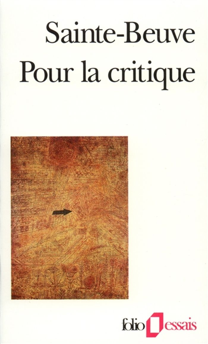 Couverture du livre « POUR LA CRITIQUE » de Sainte-Beuve, librairie Les Contes Infusés à Corte