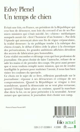 Quatrième de couverture de « UN TEMPS DE CHIEN »