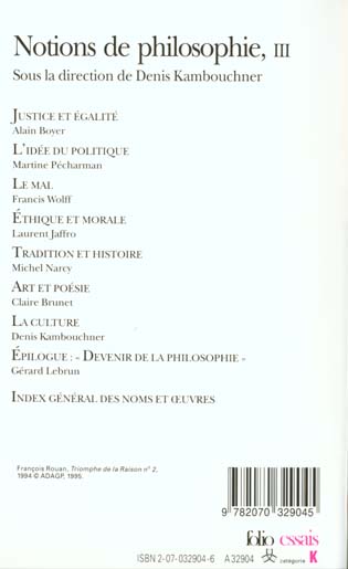 Quatrième de couverture de « NOTIONS DE PHILOSOPHIE - VOL03 »