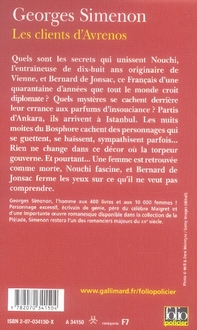 Quatrième de couverture de « LES CLIENTS D'AVRENOS »