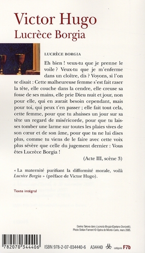 Quatrième de couverture de « LUCRECE BORGIA »