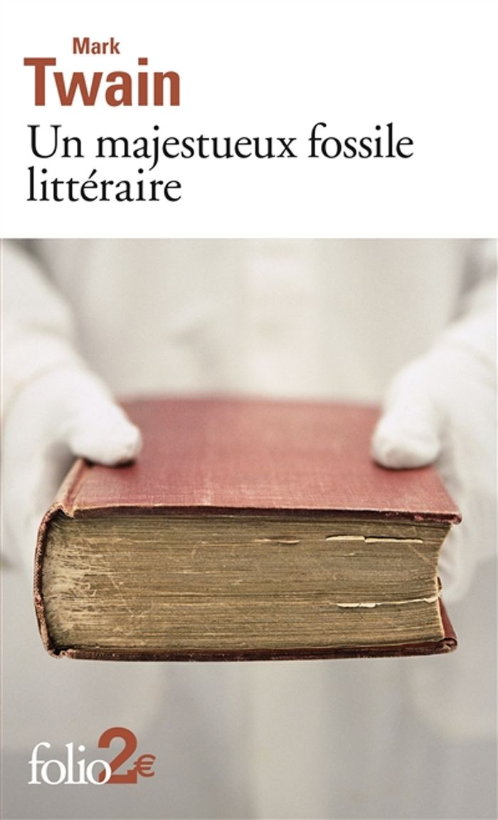 Couverture du livre « Un majestueux fossile littéraire : et autres nouvelles » de Mark Twain, librairie Les Contes Infusés à Corte