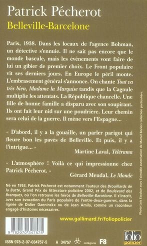 Quatrième de couverture de « BELLEVILLE-BARCELONE »