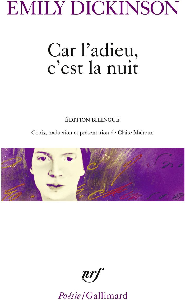 Couverture du livre « CAR L'ADIEU, C'EST LA NUIT » de Emily Dickinson, librairie Les Contes Infusés à Corte