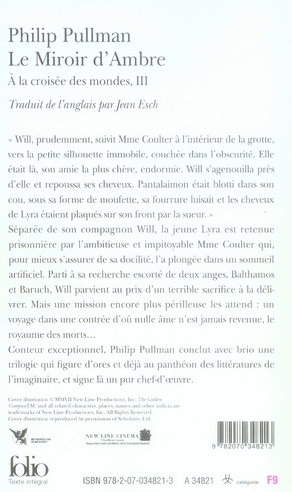Quatrième de couverture de « Le miroir d'ambre »