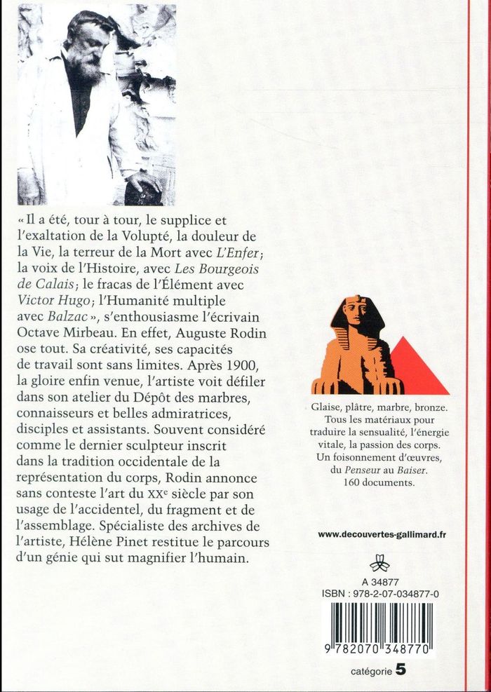 Quatrième de couverture de « RODIN - LES MAINS DU GENIE »