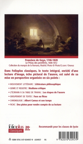 Quatrième de couverture de « LA PESTE »