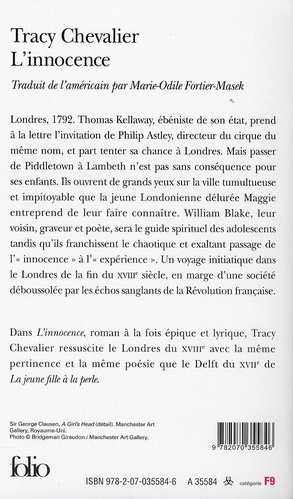 Quatrième de couverture de « L'innocence »
