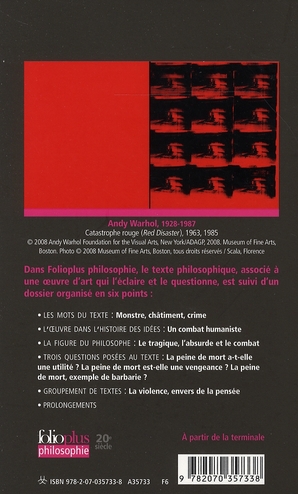 Quatrième de couverture de « REFLEXIONS SUR LA GUILLOTINE »
