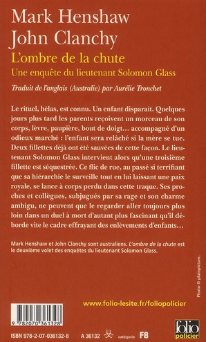 Quatrième de couverture de « L'OMBRE DE LA CHUTE - UNE ENQUETE DU LIEUTENANT SOLOMON GLASS »
