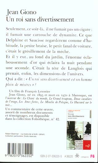 Quatrième de couverture de « CHRONIQUES - I - UN ROI SANS DIVERTISSEMENT »