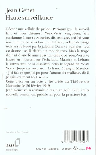 Quatrième de couverture de « HAUTE SURVEILLANCE »