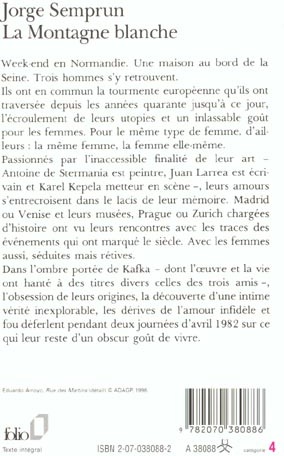 Quatrième de couverture de « LA MONTAGNE BLANCHE »