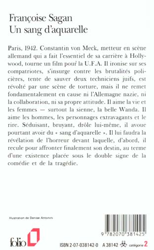 Quatrième de couverture de « UN SANG D'AQUARELLE »
