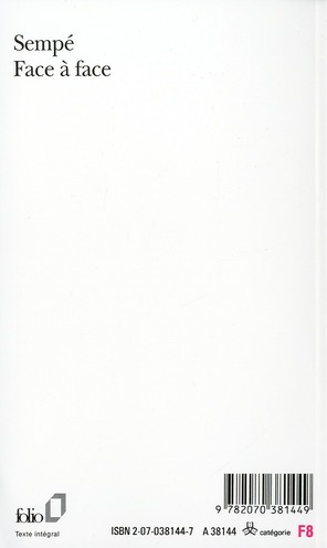 Quatrième de couverture de « FACE A FACE »