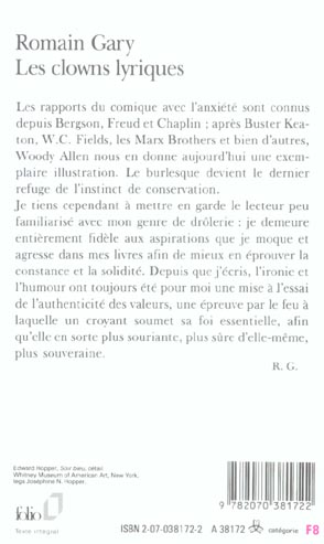 Quatrième de couverture de « LES CLOWNS LYRIQUES »